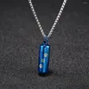 Chaînes crémation urne pendentif collier cylindre fiole souvenir bijoux mémorial banc pour cendres femmes hommes