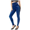 Jeans femininos Mulheres BEID HIGH ELASTICIDADE SLIM PENTES 2023 PERSONALIDADE DE DESIGNER IMITAÇÃO CASUAL COWBOY LEGGINGS PANTALONES femininas