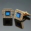 روابط الكفة Hourglass Crown Zircon Crystal Cufflinks لهدايا الزفاف المجوهرات العلامة التجارية الفاخرة Man Shirt Dress Cufflinks Cuff Women Excalsions 230325