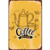 Shabby Chic Coffee Menu Metal Painting Sign Retro Poster Decor for Kitchen Restaurant Bar Cafe Wall Art Plate 30X20cm W03