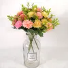 Fleurs décoratives pivoine qualité artificielle Bouquet luxueux décoration de mariage pour la décoration de Table à la maison faux hortensia