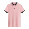 Polos maschile per le camicie da uomo business con maniche corte a maniche corte size S-4xl 0032