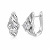 Backs Orecchini 1ct Iced Moissanite Clip Donna Argento 925 D VVS1 Lab Diamond Huggie Passante placcato oro bianco