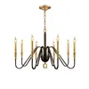 Pendant Lamps Copper Chandelier Art Post-modern Living Room Dining Bedroom Color Candle