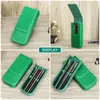 Sacs à crayons CONTACTS FAMILY 3 Pen Case Leather Papeterie Cover Holder Amovible Portable Handmade Pen Box Antichoc Hommes 230327