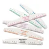 Nagelfiler 50pcslot Half Moon Professional Wood Nail File With Scale Ruler Color Sandpaper 100 180 240 Grit Wood Files Tips för naglar 230325