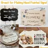 Craft Tools Unfinished Wood Crafts Blanks Recshaped Sign Supplies For Diy Hanging Painting Staining Wooden Burning Home D Dhfpx