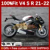 Carénages de moto pour DUCATI Street Fighter Panigale V 4 V4 S R V4S V4R 2018-2022 Carrosserie 167No.17 V4-S V4-R 21 22 V-4S V-4R 2021 2022 Corps de moulage par injection noir mat