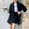 Kvinnors kostymer koreanska blazer kvinnor 2023 Spring Autumn Blazers and Jackets Black Blaser Office Play Clothes Feminina XQ074