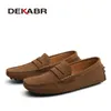 Dress Shoes DEKABR Large Size 49 Men Loafers Soft Moccasins High Quality Spring Autumn Genuine Leather Warm Flats Driving 230317