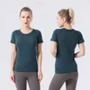 Vrouwen yoga t-shirt outfits sport top fitness kleding vrouw t-shirt korte mouw workout shirts gym hardloop slijtage dame ademende snel drogende hoge elasticiteit