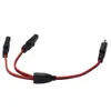 Consuma elettronica 2 Pz / lotto 30 cm 18 AWG Da 1 a 2 SAE Cavo di prolunga di alimentazione Connettore 2 Pin Cavo di alimentazione veloce Cavo di connessione rapida Disconnessione Adattatore 18 AWG