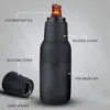 12oz Insulated Double Wall Stainless Steel Black Water Bottle Cooler Cover with Beer Opener sxmy28 41