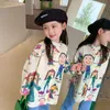 Kids Shirts Girls Cute Cartoon Blouse Casual Spring Autumn Fashion Long Top 37Y Allmatch Clothes Children Costumes 230327