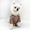 Собачья одежда весна летние пледа-плед в рубашке для собачьей одежды для маленьких собак мода французский бульдог Йоркский питомник футболка среднего дизайнера щенка 230327