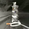 Hookahs Multi-layer Hookah Pot, Groothandel Glass Bongs, Oil Burner Glazen waterleidingen, rookpijp