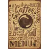 Shabby Chic Coffee Menu Metal Painting Sign Retro Poster Decor for Kitchen Restaurant Bar Cafe Wall Art Plate 30X20cm W03