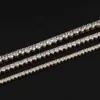 Bijoux de mode Tennis collier designer argent chaîne en or diamant zircon cuivre pour hommes 3mm 4mm 5mm chaînes 16/18/20 pouces 8 pouces adulte bijoux
