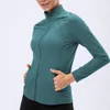 Outfits Yoga Women Sport Jacket Zipper Yoga Slim Coat Clothes Quick Dry Fitness Jacket Running Hoodies Stand Collar Sportwear Gym Workout Top 230327