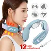 Masajeador de cuello Almohadas Pulso eléctrico Ems Masajeador de cuello portátil Masaje muscular cervical Relax Alivio del dolor Calentador Instrumento Cuidado de la salud personal 230327