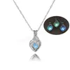 Openwork Love Сердце светящиеся ожерелья модное свечение в темно -камне подвесной ожерелье для женщин -ювелирных изделий для женщин ювелирные изделия