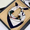 여성 실크 스카프 디자이너 꽃 편지 인쇄 Headscarf 패션 가방 리본 여성 여름 스카프 70 By 70cm 목도리 작은 사각형 스카프
