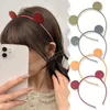 Hair Hoop Bear Ears Headdress Solid Color Resin Hair Comb Hairbands Headband Hair Hoop Bezel Teeth Hair Accessories Girls