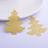 Charms 30 stcs AC4270 35*40 mm Filigraan kerstboom Charms Messing Trees Paar DIY Earring Bevindingen 230325