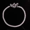 Tour de cou 2023 corée brillant 5A cubique zircone collier Tennis chaîne dame charme luxe clavicule mariage fête bijoux cadeau