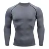 T-shirt fai-da-te da uomo T-shirt da jogging a compressione manica lunga T-shirt sportiva da corsa T-shirt fitness T-shirt da uomo Quick Dry T-shirt da allenamento Rashgard Jersey Y2303