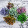 Decorative Flowers 28 Heads Succulents Artificial Plants Fall Fake Bushes Plastic Flower Lotus Grass For Patio Yard Garden Wedding Office