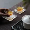 Tapis de table coussinets Style japonais lignes de mer tasse à thé en verre soucoupe tapis pour café carré rond accessoires tapis tapis tapis
