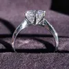 Pierścienie zespołowe prawdziwe srebrne kolory pierścionki projektantów okrągłe obrączki dla kobiet Pierścionki zaręczynowe mody Biżuterii Spersonalizowana R750 Z0327