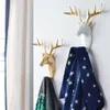 Hooks Rails 1pc Hanging Animal Head Decorative Deer Elephant Unicorn Rhinoceros Hanger Keys Clothes Hat Wall Decoration Rack 230327