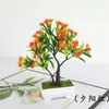 Symulacja kwiatów dekoracyjna Presting Wishing Tree Plant Green Mały Bonsai Desktop Fake Flower Decoration Home