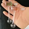 Rauchleitungen gestreiftes Doppelschichtfilter neue einzigartige Glasbongs Glasrohre Wasserleitungen Shisha Oil