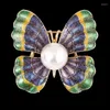 Brooches Pearl Butterfly Metal Brooch For Women Insect Pins Banquet Wedding Party DIY Bouquet Jewelry Accesories Gifts