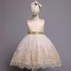 Robes de fille 1-5Y bébé enfants robe de princesse pour les filles robe de mariée fantaisie sans manches paillettes fête anniversaire robe de baptême Pageant robe de bébé