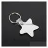 Sublimazione Blanks Blank Keychains Mdf Board Straps Portachiavi Tag Heat Transfer Star House Clouth Shaped Fai da te Doublesided Dh1L7