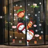 Wall Stickers Holiday Santa Christmas Decoration For Window Store Glass Door Self-Adhesive Waterproof Removable Wallpaper Decals