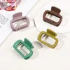 Fashion Hair Accessories Plastic Square Hair Claw Solid Color Clamps for Women Ponytail Clip Acrylic Barrettes Crab Hairpin