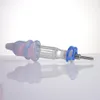 10 mm nectar collector rookaccessoires met een roestvrijstalen punt en een plastic clip voor glazen waterpijp