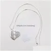Tracs de sublimation des plateaux de pendentif en forme de strassage en forme de coeur Charmes vierges doubles avec une chaîne dhuoa