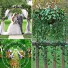 Decoratieve bloemen Kunstmatige planten Ivy Leaf Garland Zijde Green Bladeren Fake Bladery Creeper Vine voor Tuinbalkon Home Decoratie