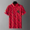 Camisa Polo Masculina com Borda de Padrão de Animal Estilista Masculino Moda Clássica Casual Hip Hop T-shirt Verão