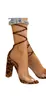 Sandales d'été femmes minces talons hauts chaussures sandales gladiateur transparent bride à la cheville Sexy pompe femme fête mariage dames grande taille Z0325