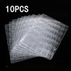 10pcs 42 Pockets Monety Album Kolekcja strony PVC Przezroczyste wewnątrz strony 250 x 200 mm luzu liść 230327