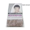 Perkkappar 20 paket Fashion Weaving Cap Stretchable Elastic Hair Net Top Open Snood Wig Cap Hairnet Hair Mesh 230327