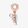 925 Siver Koraliki Charki dla Pandora Charm Branselets Designer for Women Heart Beads Dangle Charm Rose Gold Fit Fit Mother Day Original
