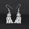 Dangle Earrings Cute CartoonLabradoodle Dog Drop Brincos Big Long For Women Earings Fashion Jewelry Pendientes Bijoux Femme